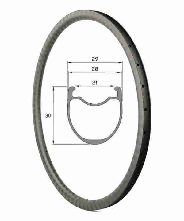 Cheap 700C Carbon MTB Tubeless Rims