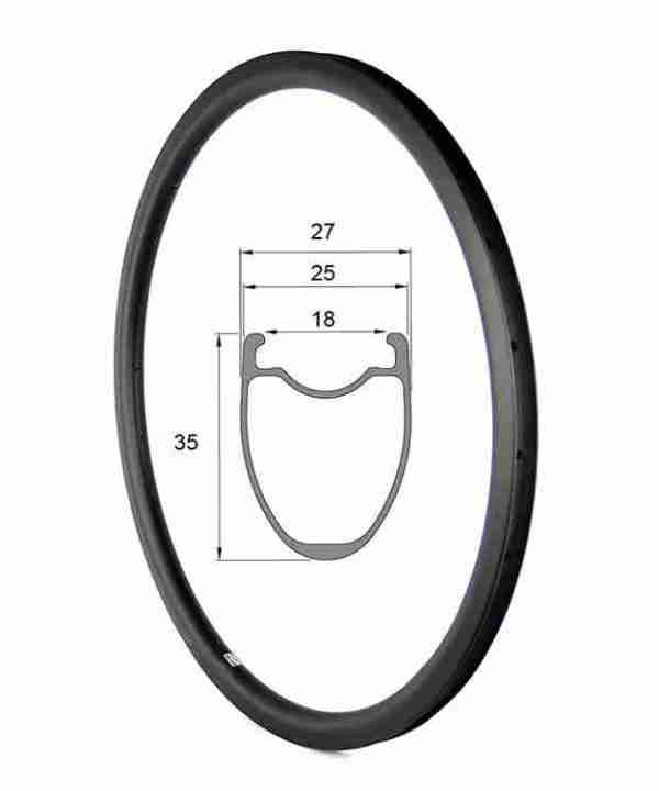 Lightweight Bicycle 700c Carbon Rims