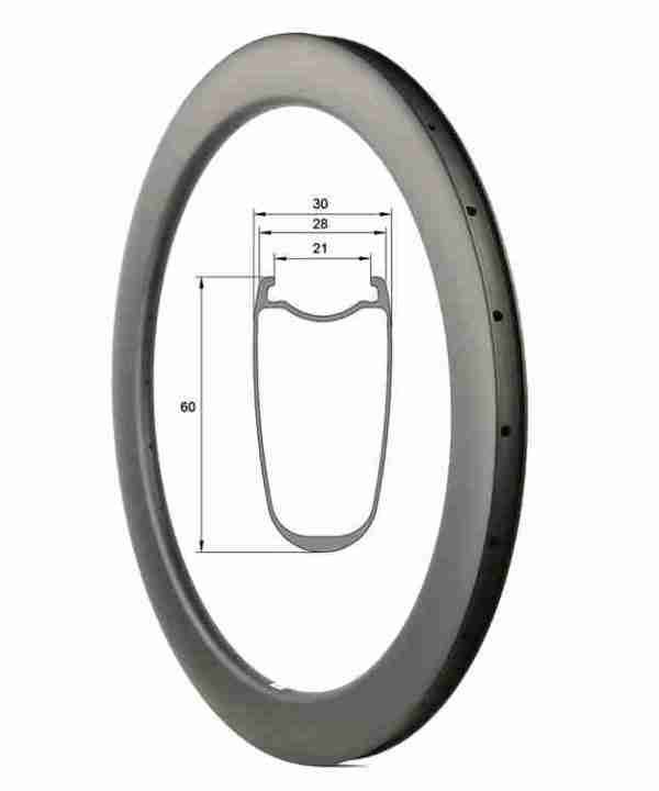 Manufacture 60mm Tubeless Rim 700C